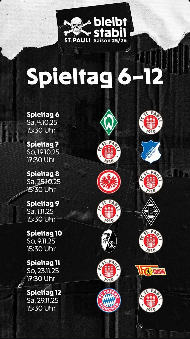 Bundesliga 2025-26 : le calendrier des journées 6 à 12